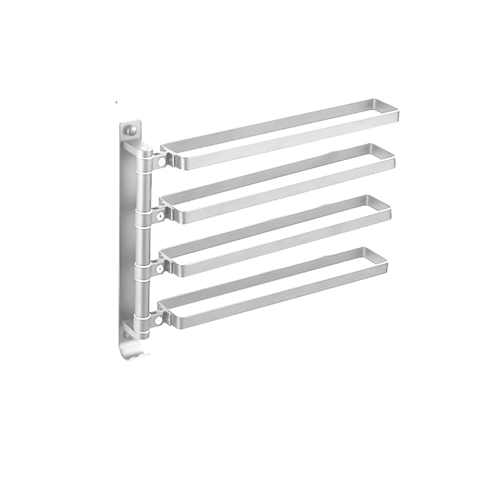 Kepooman Bath Accessories Thicken Stainless Steel Shower Towel Rack, Bathroom Towel Bar with 4 Swing Out Arms for Bathroom, Towel Holder Wall Mounted, Silver Kepooman Bath Accessories Thicken Stainless Steel Shower Towel Rack, Bathroom Towel Bar with 4 Swing Out Arms for Bathroom, Towel Holder Wall Mounted, Silver