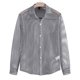 thumbnail image 4 of Blusa y camisa de manga larga con cuello vuelto para hombre, informal, a la moda, con botones sólidos, de poliéster, de manga larga y cuello vuelto., 4 of 9