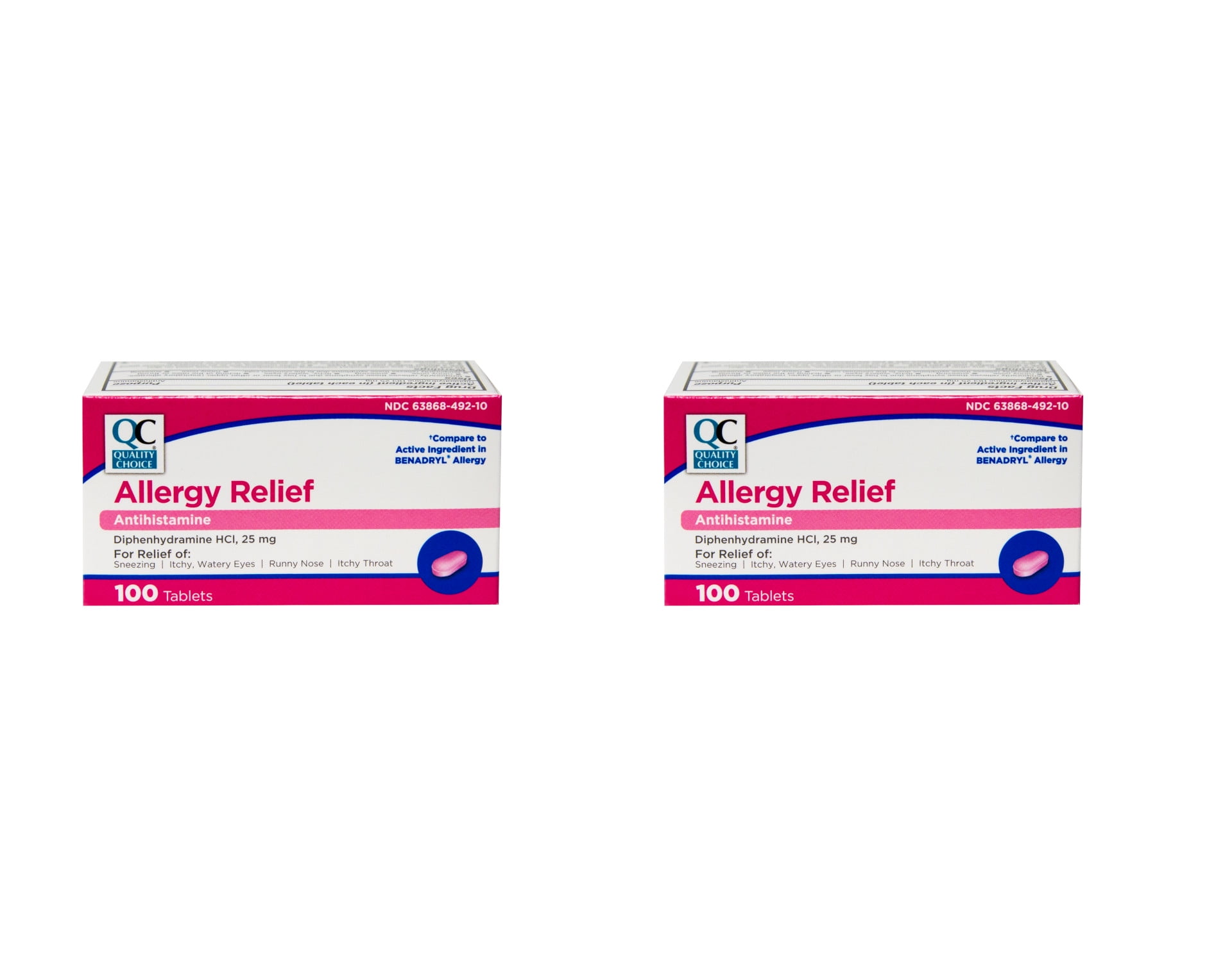 2 Pack Quality Choice Allergy Complete 100 Tablets Each