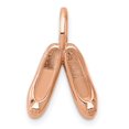 thumbnail image 1 of 14k Rose Gold Solid Polished 3-Dimensional Ballet Slippers Charm, 1 of 3