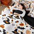 thumbnail image 4 of Manfei Halloween Bed in a Bag Full size for Teens, Spooky Bat Print Bedding Sets Full Size, Trick or Treat Reversible Bedding Full Size, Breathable Bedroom Decoration, 7pcs, 4 of 7