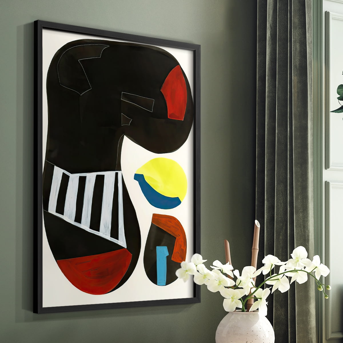 Barcelona I in Paper Solid Wood 22 x 28 Framed Print