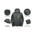 thumbnail image 3 of Little Donkey Andy Men's Softshell Jacket with Hood, Fleece Lined Winter Jackets for Hiking, Windproof Water-resistant (Charcoal Heather S), 3 of 7