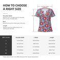 thumbnail image 5 of Naloa Daisies Flowers Print T-Shirts Short Sleeve V Neck Tees for Women Fashion Tops Trendy Lightweight Soft Casual Summer Outfits Clothes, 5 of 5