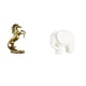 thumbnail image 1 of Colección De Estatuas De Animales De Caballo Y Elefante Hechas A Mano Para Mesa, Estantería, Chimenea, Decoración, Artesanía Ligera Con Almohadillas Antideslizantes., 1 of 8