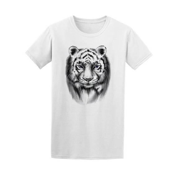 Tiger Graphic Tattoo Sketch T-Shirt Men -Image by Shutterstock, Male 3X-Large