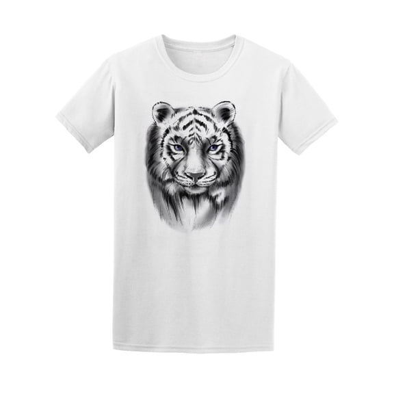 Tiger Graphic Tattoo Sketch T-Shirt Men -Image by Shutterstock, Male Large