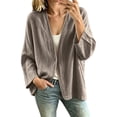 thumbnail image 2 of Xdegoge Cardigan Sweaters for Women Lightweight Open Front Casual Loose Fit 3/4 Sleeve Cover Up Tops Flowy Spring Summer Vacation Lounge Everyday Wear, 2 of 9
