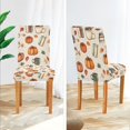 thumbnail image 3 of Yayeee 2 Pack Dining Chair Covers Stretch Parson Chairs Slipcovers Seat Protector, Beige Fall Coffee, 3 of 6