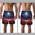 thumbnail image 3 of luoweisi Men's Beach Shorts Quick Dry Swim Trunks with Mesh Lining Galaxy L, 3 of 5