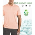 thumbnail image 6 of SPEEDRUN Men's Moisture-Wicking Quick-Dry Golf Polo Shirt Casual Business Short Sleeve Coral Pink L, 6 of 6