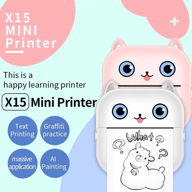 Sentmoon Mini Portable Thermal Pocket Printer Bluetooth Wireless Photo Label Printer for Homework Notes Receipts Inkless Pocket Sized Study Tool for School Office Home Printing