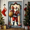 thumbnail image 5 of LmnLft Christmas Santa Claus Door Curtain, Holiday Front Door Decoration, Party Hanging Banner for Seasonal Home Decor, 5 of 6