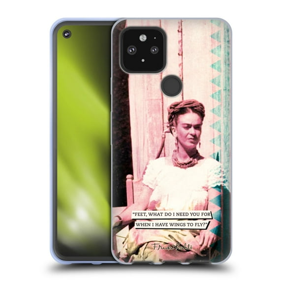 Head Case Designs Officially Licensed Frida Kahlo Portraits And Quotes Strange Soft Gel Case Compatible with Google Pixel 5 5G