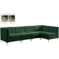 thumbnail image 2 of Meridian Furniture Alina Green Velvet Modular Sectional, 2 of 20
