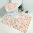 thumbnail image 2 of Cute Princess Castle Pattern Bathroom Rugs Sets 3 Piece,Toilet Cover Set,Absorbent Non Slip Bathroom Mats Sets with U-Shaped Contour Rug Toilet Rug Set, 2 of 5