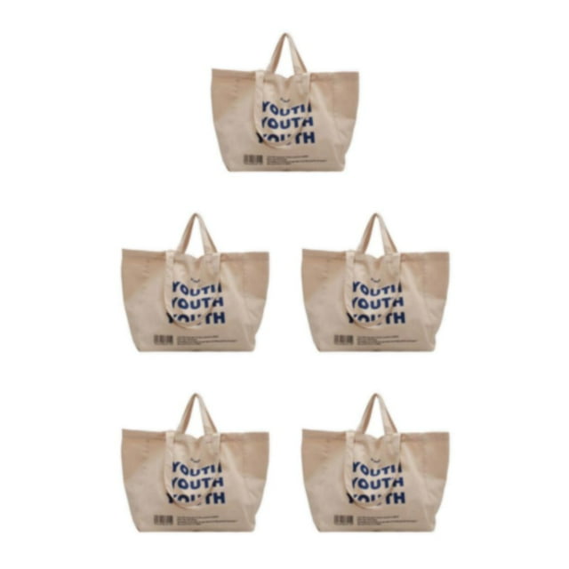 Transemion Stay Organized And Stylish With Practical Canvas Shoulder Bag White Large white 5Set