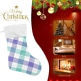 thumbnail image 4 of Coolnut 2 Pack Christmas Stockings 17.7 Inches Tartan Plaid Checkered Large Size Xmas Cable Stocking Gifts & Decorations for Family Holiday Xmas Party, 4 of 6