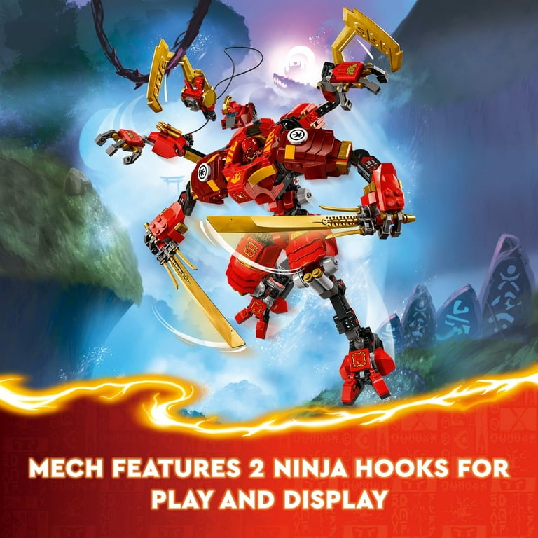 LEGO NINJAGO Kai s Ninja Climber Mech Adventure Toy Set Buildable Figure with 4 Ninja Action Figures for Independent Play Ninja Gift for Kids Boys