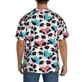 thumbnail image 4 of Zufioo Heart Panda Print Mens Button Down Short Sleeve Shirt,Classic Plaid Shirt,Mens Accessories Fashion Shirt-3X-Large, 4 of 6