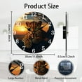 thumbnail image 2 of 12inch Leopard Wall Clock Battery Operated Silent Non Ticking Sunset Round Decorative Clock for Office Home Kitchen Decor Colorful, 2 of 9