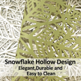 thumbnail image 3 of Snowflake Placemats Decorations Red Snowflake Tablemats Kitchen Table Mats for Christmas Holiday Wedding Decorative B, 3 of 5