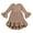 Brown, variant on Happy Town Toddler Baby Girls Fall/Winter Clothes Solid Long Sleeve Dress Irregular Casual Dress