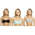 thumbnail image 3 of Just Intimates Bras for Women - Solid / Print / Lace (Pack of 3) (Black / Teal Lace / Animal Print, 36D), 3 of 3
