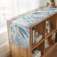 thumbnail image 6 of Table Runners 36 Inches Long Dress Scarves, Teal Coastal Turtle Farmhouse Kitchen/Dining Table Runner, Short Coffee Tablerunners, Beach Nautical Ocean Coral Seahorse 13x36 Inch, 6 of 9