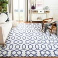 thumbnail image 4 of SAFAVIEH Dhurries Selena Geometric Wool Area Rug, Ivory/Yellow, 3' x 5', 4 of 5