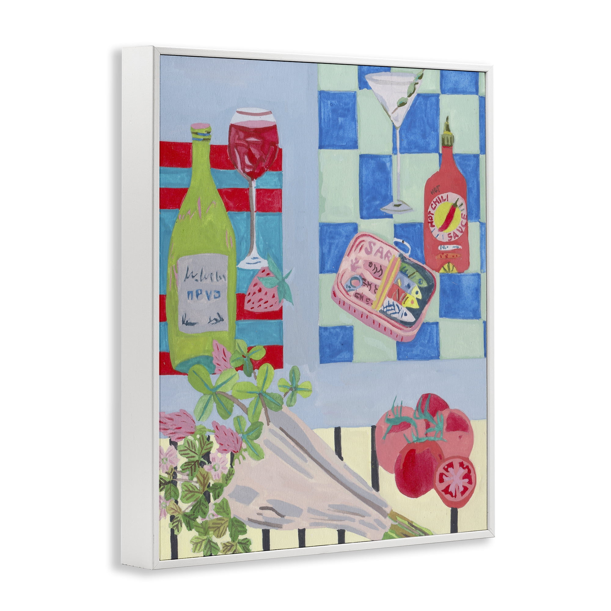 Stupell Industries Saucy Kitchen Secrets White Framed Giclee Art, design by Melissa Wang