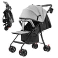 thumbnail image 2 of Limorve Lightweight One‑Hand Fold Baby Stroller, Adjustable Backrest Toddler Pushchair with 5‑Point Harness, Large Storage Basket & Cup Holder for 0‑2 Years Old, 2 of 8