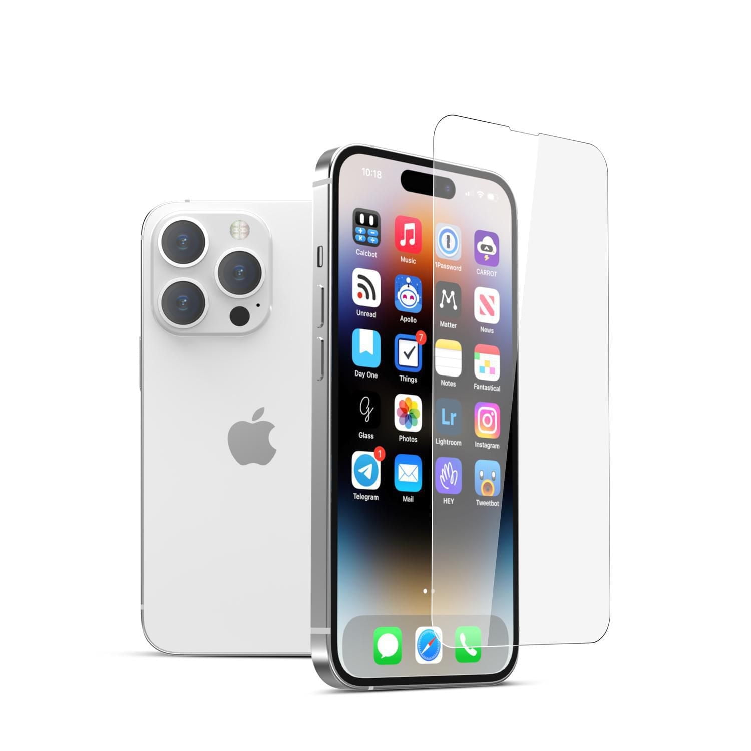 22 cases Protecteur D'écran en Verre iPhone 15 Pro Max