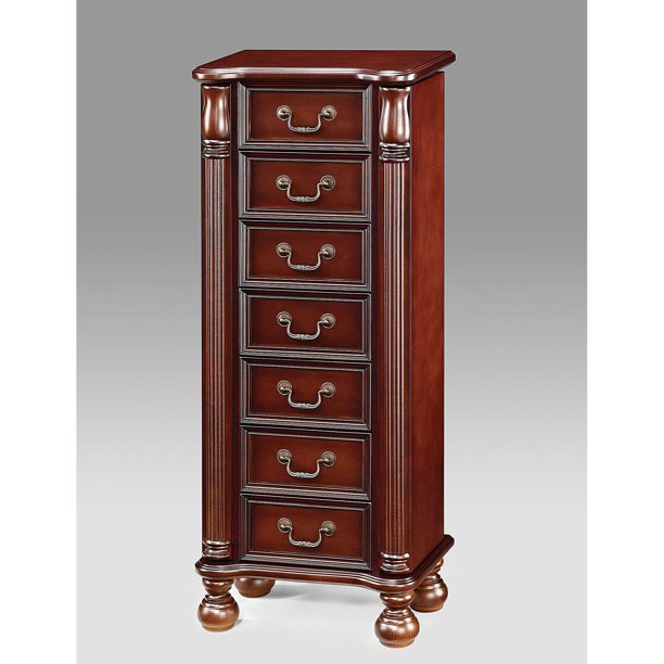 pix How To Organize Your Jewelry Armoire lopez seven drawer jewelry armoire with mirror cherry