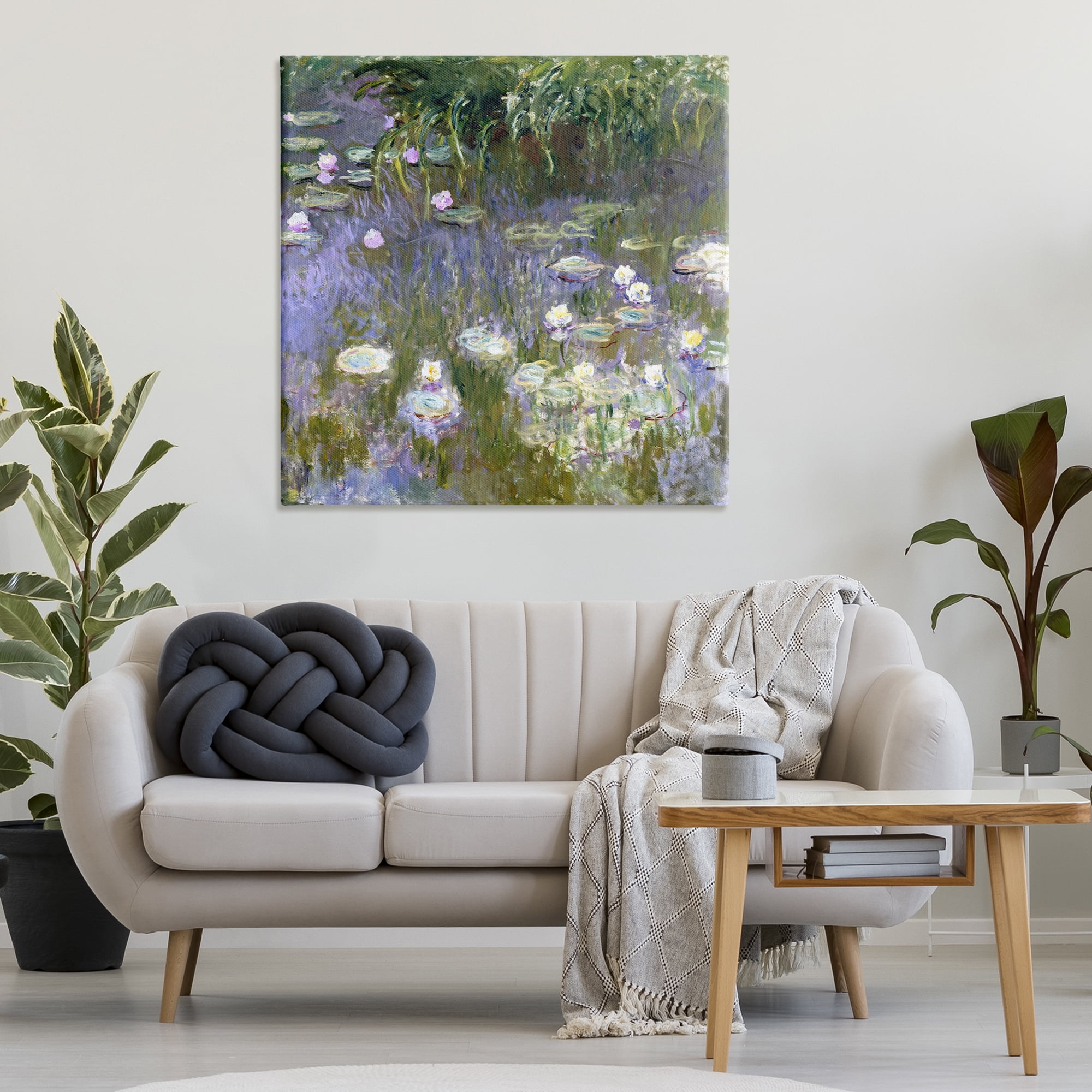 Stupell Industries Classic Monet White Water Lilies Landscape & Nature Painting Wrapped Canvas Art Print Wall Art, 36 x 36