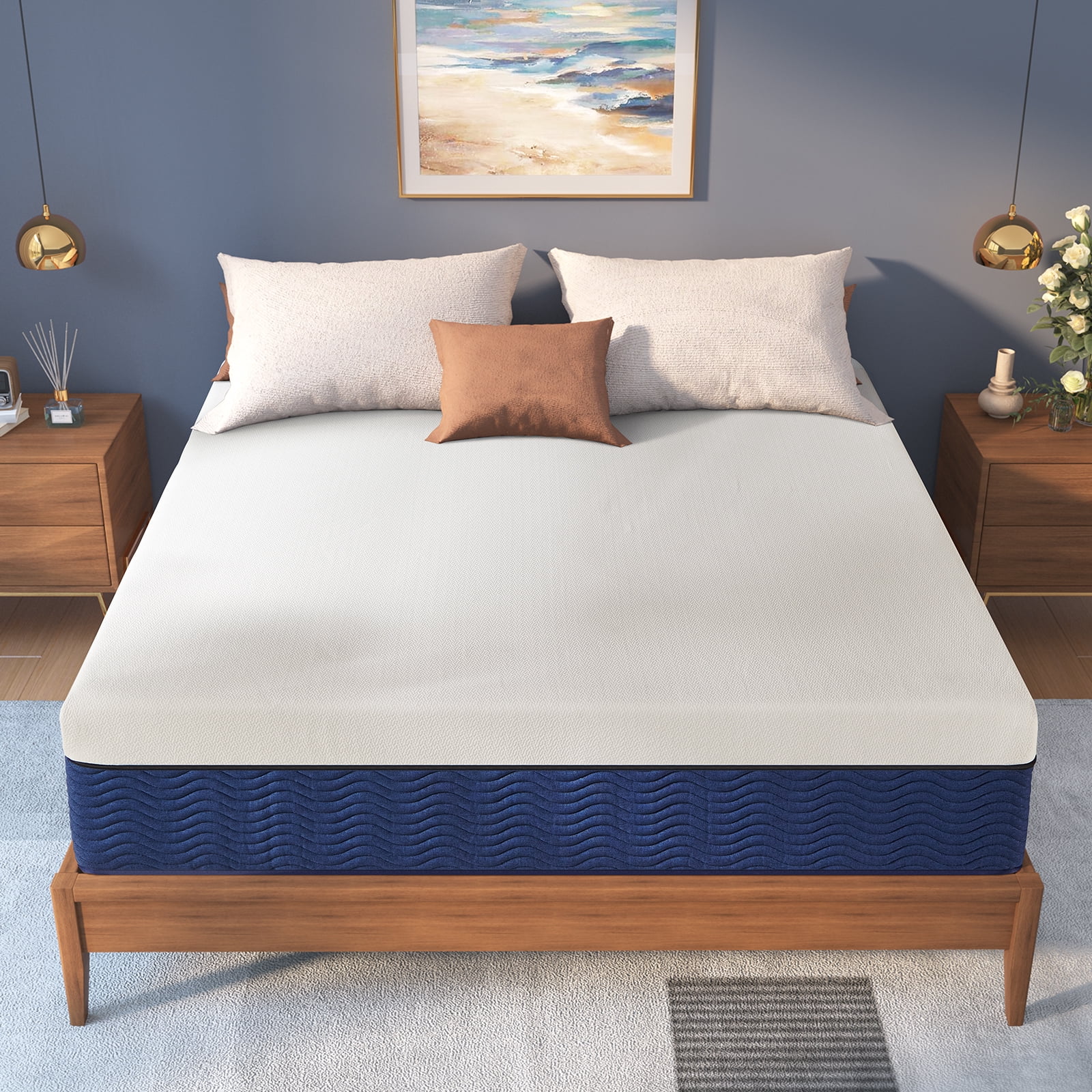 Queen Mattress, JIAVA 12" Soft Hybrid Innerspring Mattress, Queen
