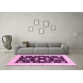 thumbnail image 3 of Ahgly Company Indoor Rectangle Oriental Pink Modern Area Rugs, 2' x 3', 3 of 4
