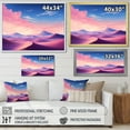 thumbnail image 4 of Designart "Sunset Stroll Pink and Blue Dunes Adventure I" Landscapes Framed Wall Art Decor - Global Pink Desert Entryway Framed Wall Art, 4 of 6