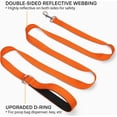 thumbnail image 2 of LAICAIW Double-Sided Reflective Dog Leash, 6 FT/5 FT/4 FT, Padded Handle Nylon Dogs Leashes for Small & Medium Dogs Walking, Orange, 6FT, 2 of 6