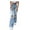 564_Blue, variant on frariair Flare Jeans for Women Pants Hole Denim Button Elastic Pocket Waist Trousers High Loose Women's Blue