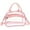 Pink, variant on Handy Laundry Clear Bag Stadium Approved - Transparent Tote Zippered Top & Shoulder Straps Storage Bag Tote Bag