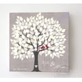 thumbnail image 2 of MuralMax Personalized Wedding Tree Guest Book - Unique & Memorable Alternative Way For 100-150 Signatures For Canvas Wall Decor - One of A Kind Bridal Shower Gift - Color - Taupe - Size 30x30, 2 of 5