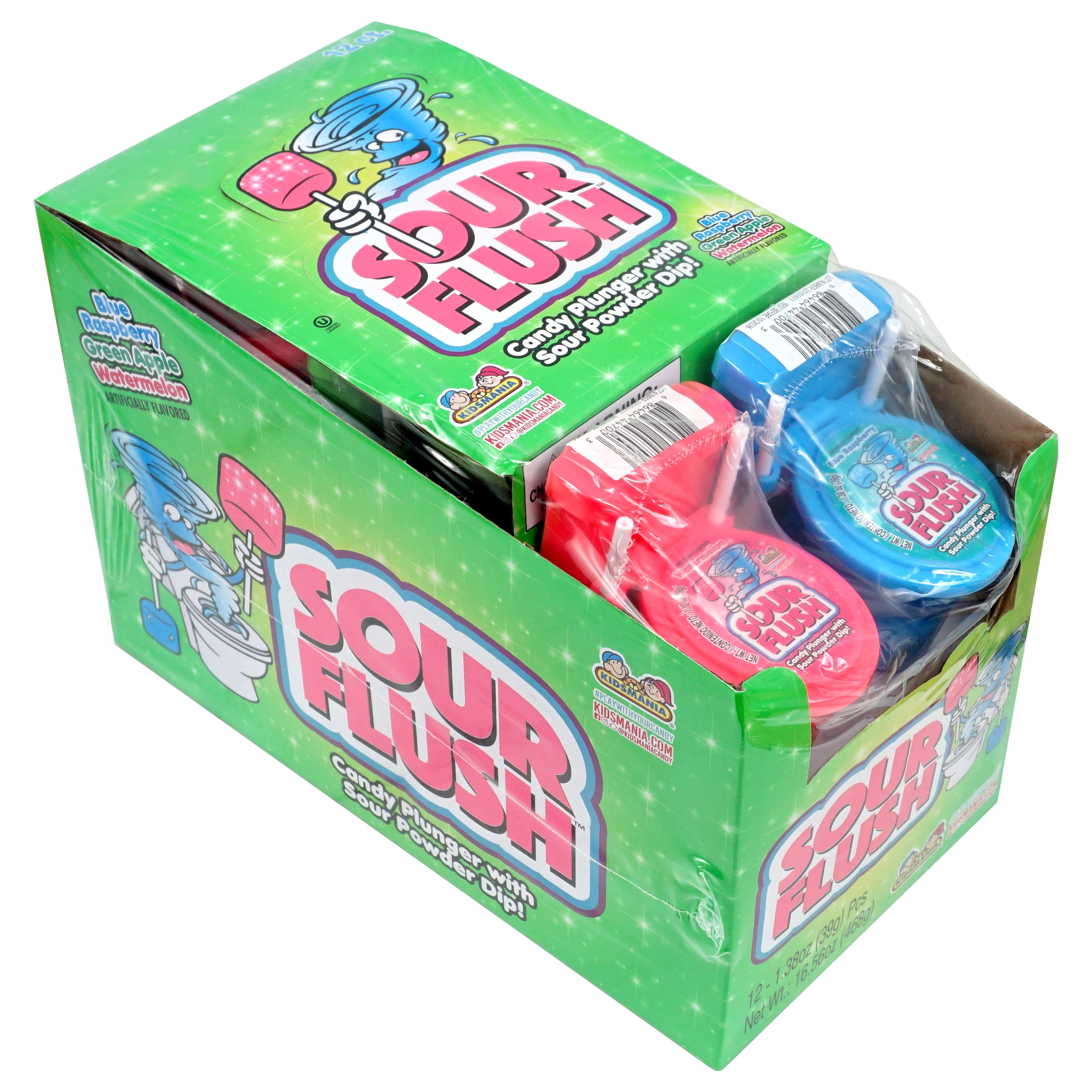 Sour Flush Toilet Candy, 12 Pack, 3 Assorted Flavors, Toilet Candy, Fun Poop Candy, The Hampton Popcorn & Candy Company