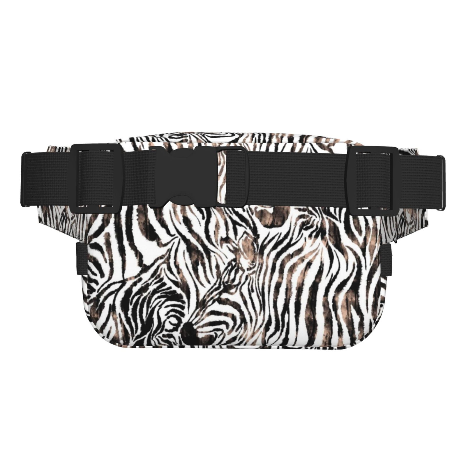 Picia Leopard And Zebra Print Square Double-Layer Waist Bag Mini Adjustable Waist Belt Bag Exercise Running Travel Hiking