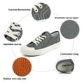 thumbnail image 3 of JENN ARDOR Canvas Shoes Low Top Fashion Sneakers Slip on Walking Shoes for Women, Dark Gray, Size 8, 3 of 8
