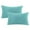 Blue1, variant on AQITTI Soft Corduroy Striped Velvet Rectangle Decorative Throw Pillowcase Cusion for Couch 12(No Padding)