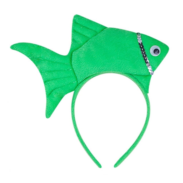 Visland Serre-Tête Poisson Rouge Design Poisson Serre-Tête Réglable Accessoires de Cosplay Déguisement Fête Anniversaire Fournitures