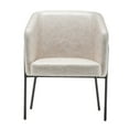 thumbnail image 4 of Wovenbyrd Modern Comfortable Barrel Chair with Metal Base Light Tan, 4 of 10