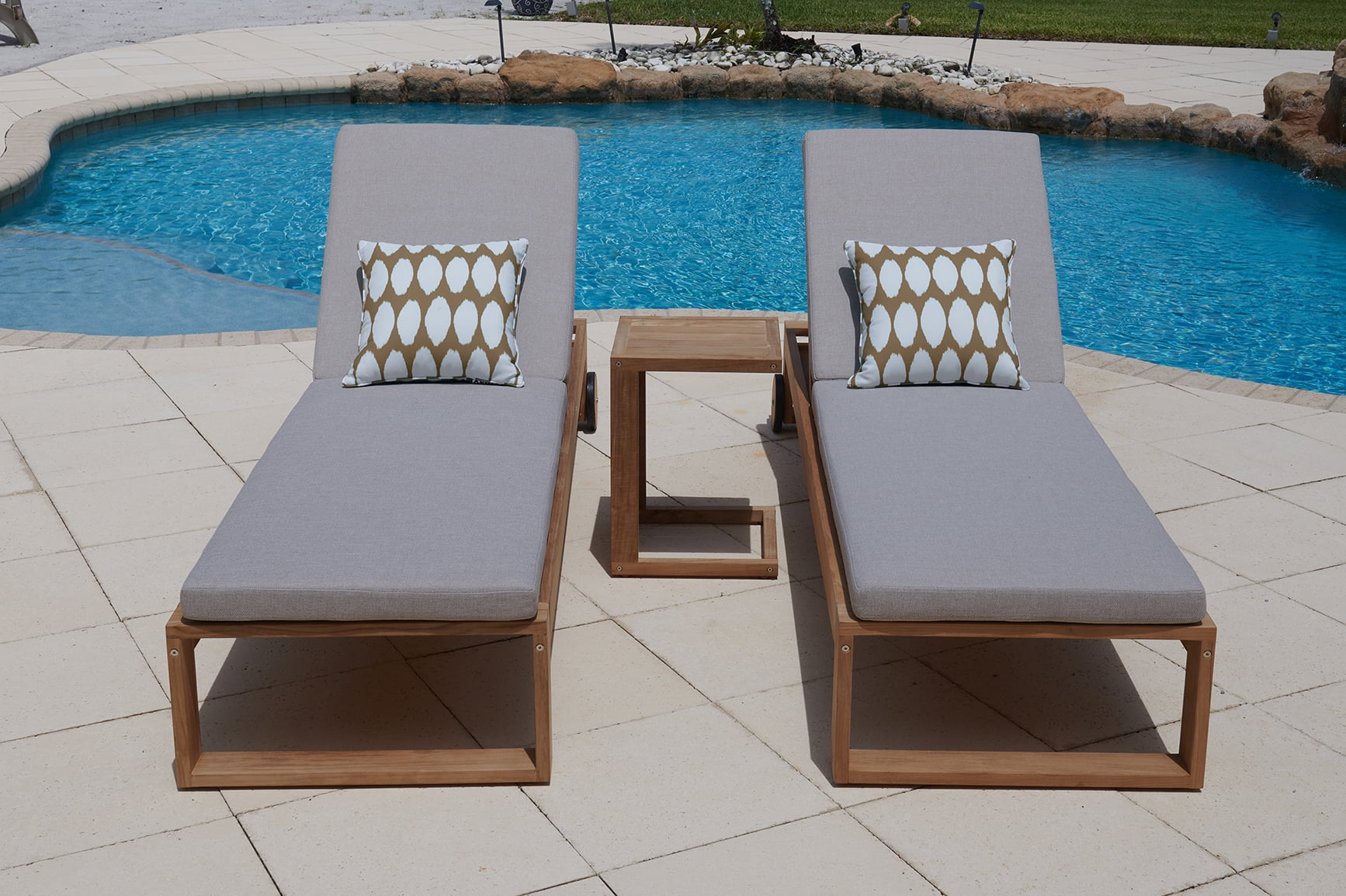 Laguna Wood Combination Furniture – Patio Furniture Set with Sectional Set, Dining Set, and Chaise Lounge Set for Outdoor (16-Piece)