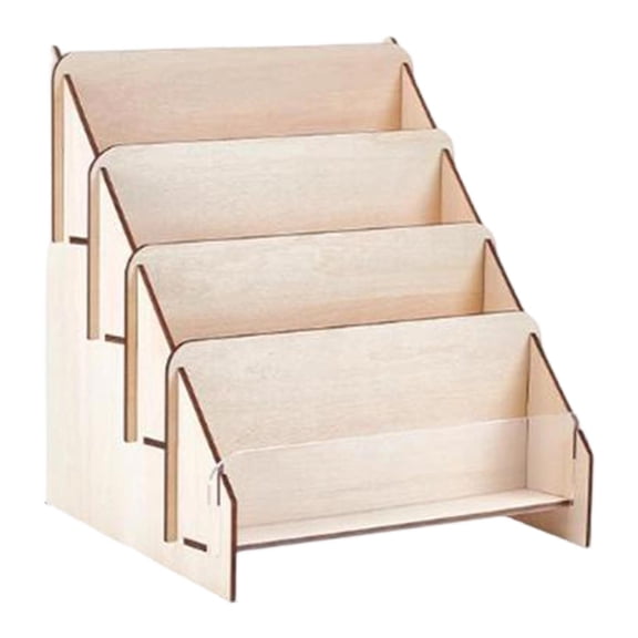 Milageto Card Display Stand 4 Tiers Jewelry Storage Stand for Party Household Bedroom